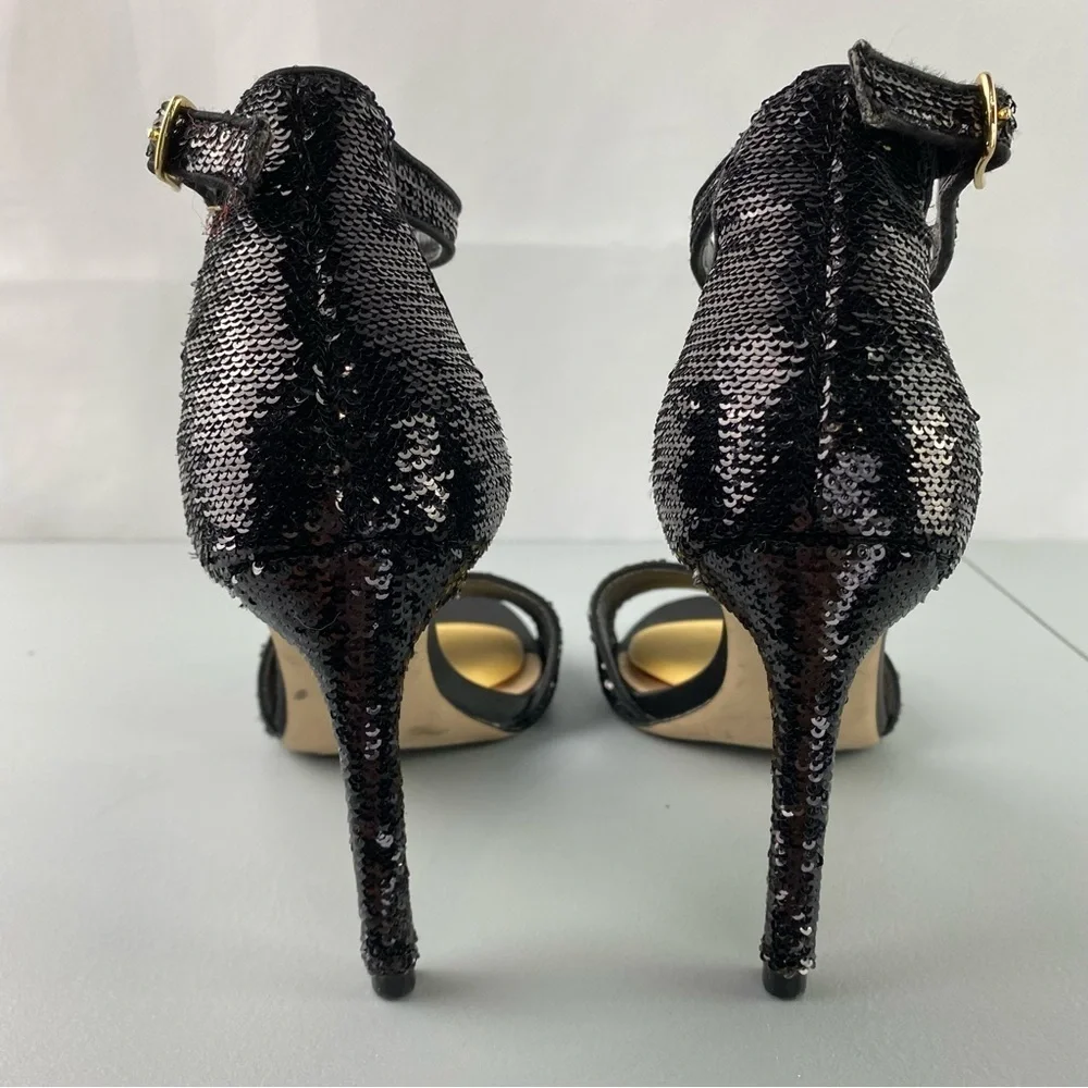 ALDO Black Sequin High Stilletto Formal Heels Women's size 8.5